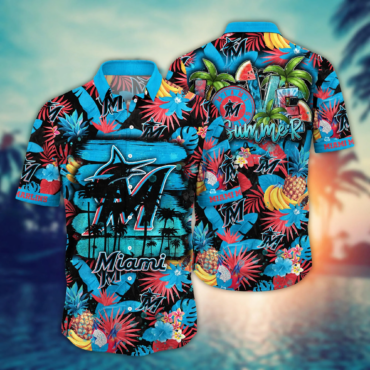 Miami Marlins MLB Hawaiian Shirt Heatwave Aloha Shirt