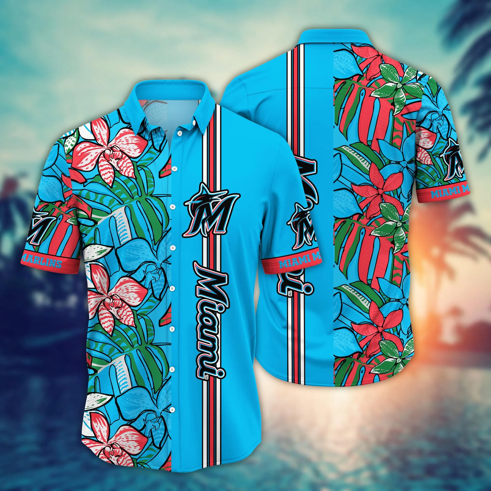 Miami Marlins MLB Hawaiian Shirt Pool Days Aloha Shirt