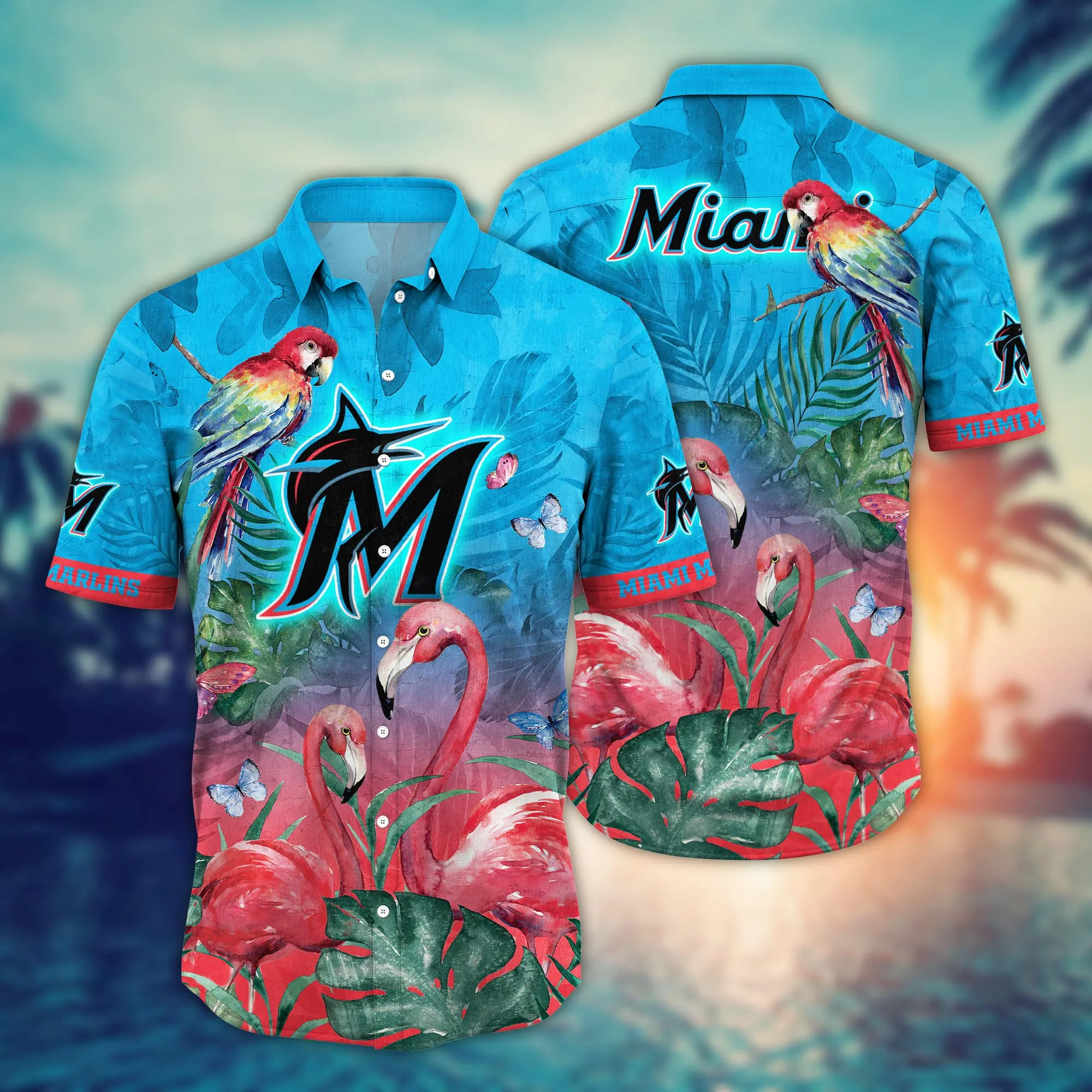 Miami Marlins MLB Hawaiian Shirt Popsicles Aloha Shirt