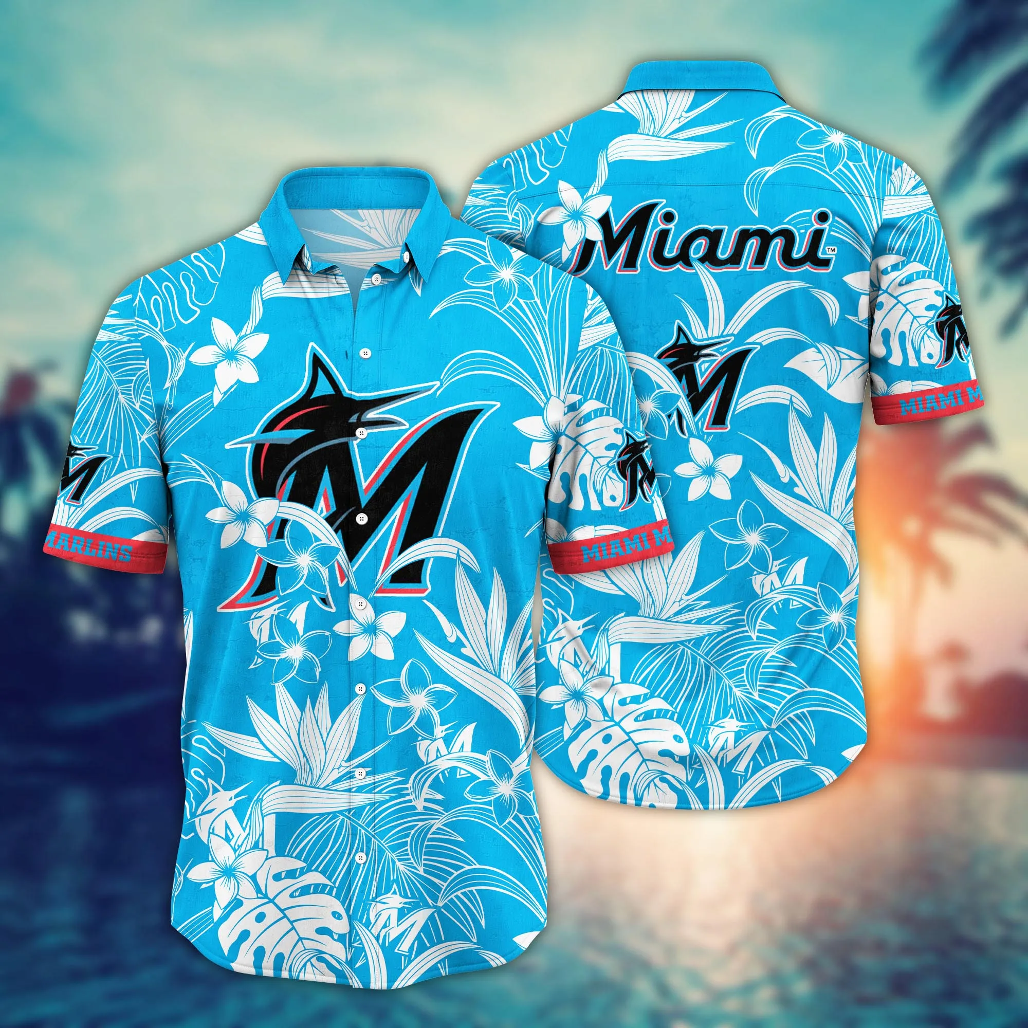 Miami Marlins MLB Hawaiian Shirt Sunshinetime Aloha Shirt
