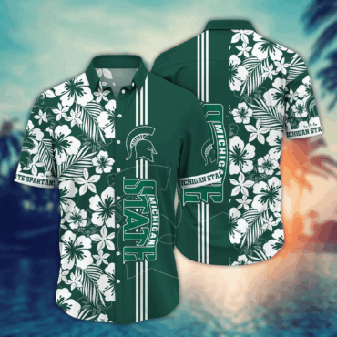Michigan State Spartans Ncaa Hawaiian Shirt Ceiling Fanstime Aloha Shirt