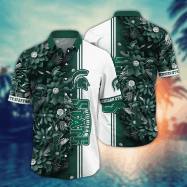 Michigan State Spartans Ncaa Hawaiian Shirt Custom Ice Cold Drinks Aloha Shirt
