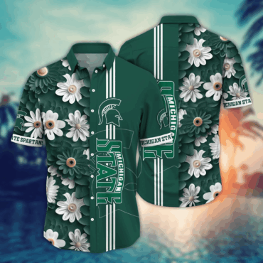 Michigan State Spartans Ncaa Hawaiian Shirt Sunbathe Aloha Shirt (Copy)