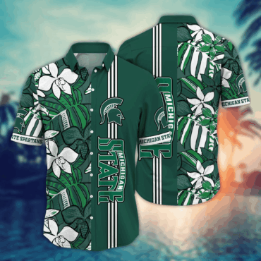 Michigan State Spartans Ncaa Hawaiian Shirt Sandcastles Aloha Shirt