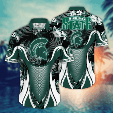 Michigan State Spartans Ncaa Hawaiian Shirt Umbrellas For Sun Aloha Shirt