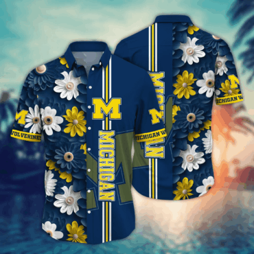 Michigan Wolverines Ncaa Hawaiian Shirt Beach Season Aloha Shirt