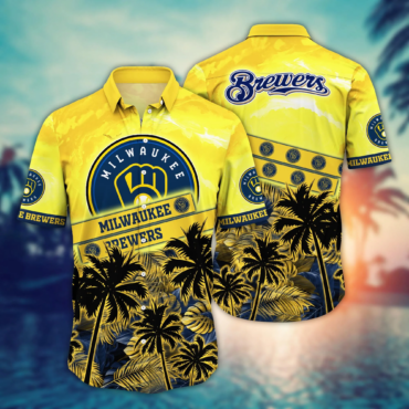 Milwaukee Brewers MLB Hawaiian Shirt Beach Breeze Aloha Shirt