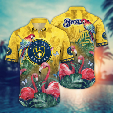 Milwaukee Brewers MLB Hawaiian Shirt Pool Parties Fixture Shirts