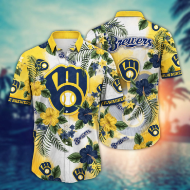 Milwaukee Brewers MLB Hawaiian Shirt Sun Dressestime Aloha Shirt