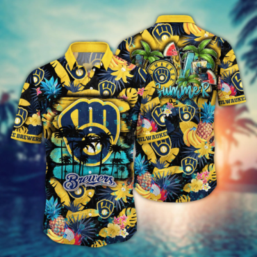 Milwaukee Brewers MLB Hawaiian Shirt Warm Days Aloha Shirt