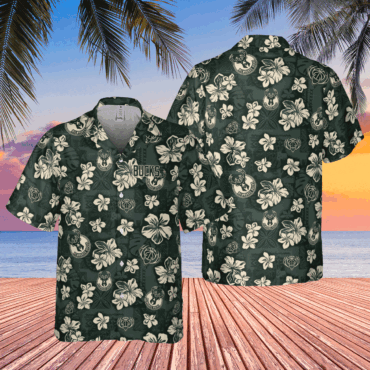 Milwaukee Bucks Flower Pattern 3D Hawaiian Shirt