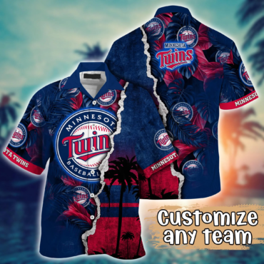Minnesota Twins MLB Hawaiian Shirt Custom Evening Strolls Aloha Shirt