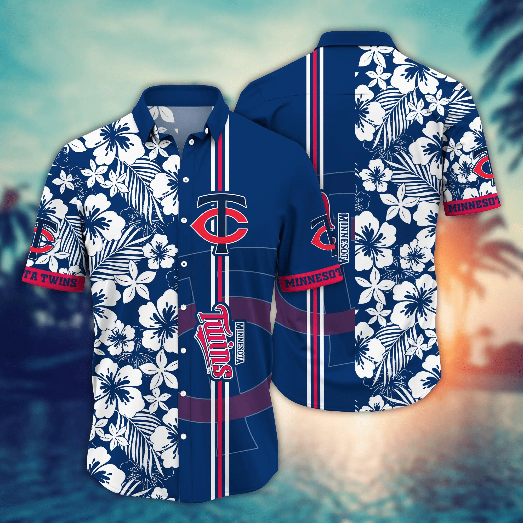 Minnesota Twins MLB Hawaiian Shirt Ice Cold Drinkstime Aloha Shirt