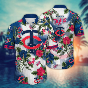 Minnesota Twins MLB Hawaiian Shirt Ocean Wavestime Aloha Shirt