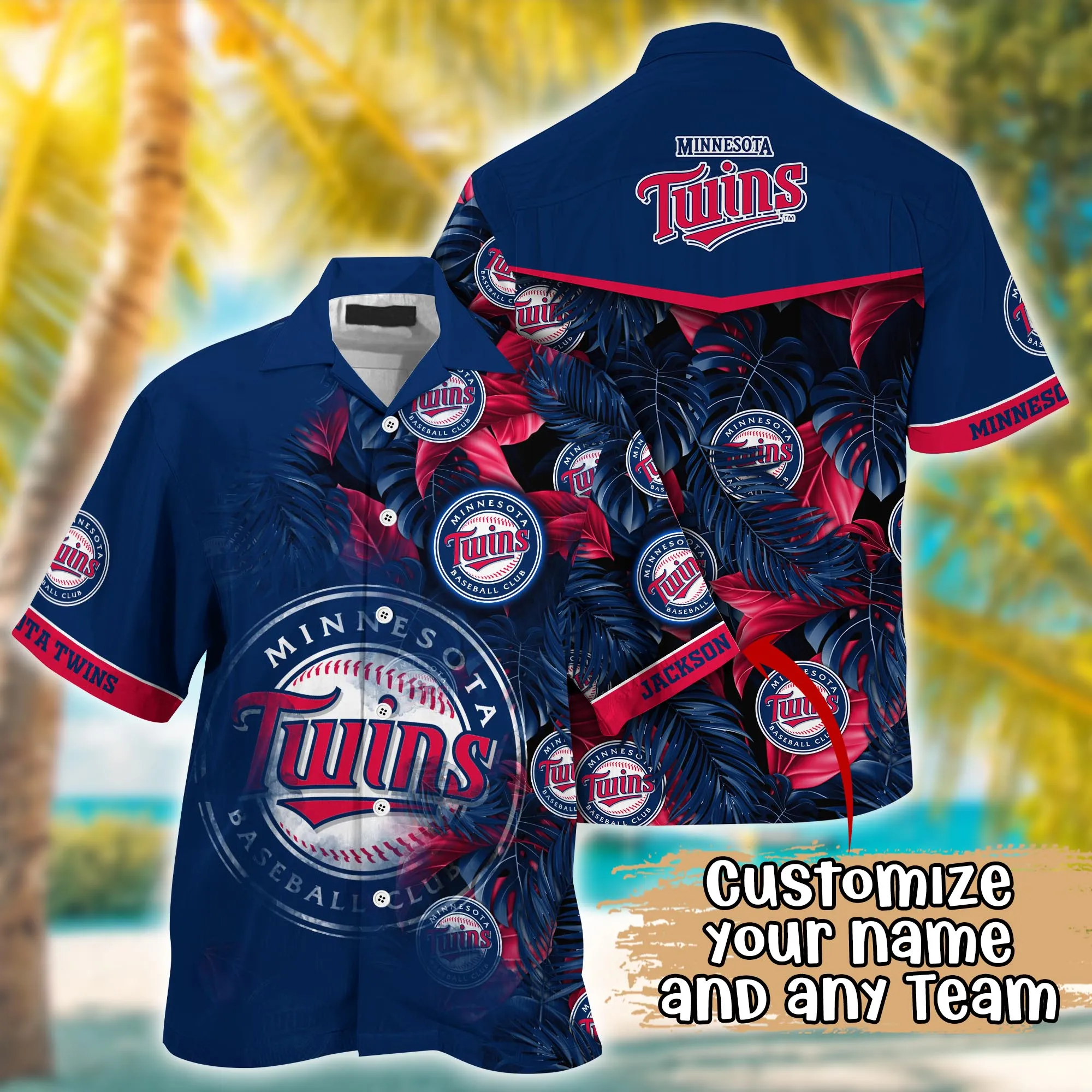 Minnesota Twins MLB Summer Hawaii Shirt And Tshirt Custom Aloha Shirt