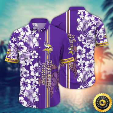 Minnesota Vikings Hawaii Shirt  Flower Exotic Island Fashion