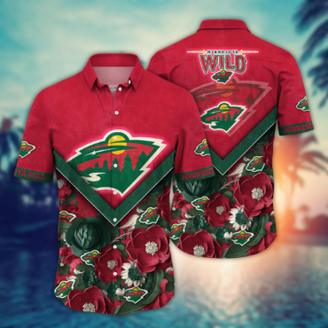 Minnesota Wild NHL Hawaiian Shirt Custom Golden Hour Aloha Shirt