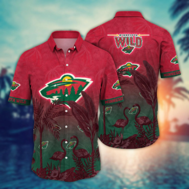 Minnesota Wild NHL Hawaiian Shirt Lush Greenerytime Aloha Shirt