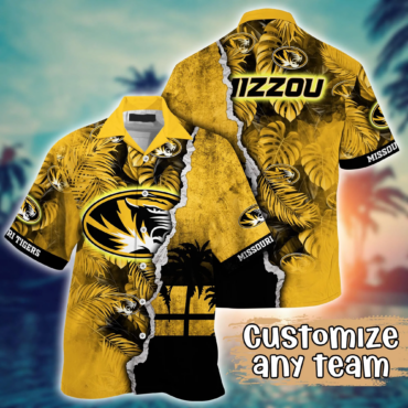 Missouri Tigers Ncaa Hawaiian Shirt Custom Sandcastles Aloha Shirt
