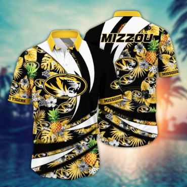 Missouri Tigers Ncaa Hawaiian Shirt Ocean Waves Aloha Shirt