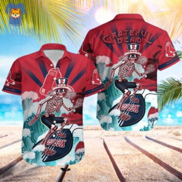 Boston Red Sox Grateful Dead Hawaiian Shirt