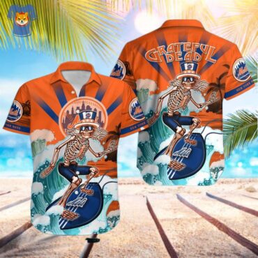New York Mets Grateful Dead Hawaiian Shirt