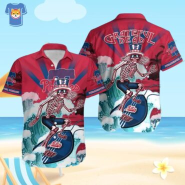 Philadelphia Phillies Grateful Dead Phillies Hawaiian Shirt