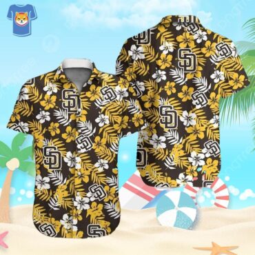 San Diego Padres Hawaiian Shirt Hibiscus Pattern Trendy Summer Gift