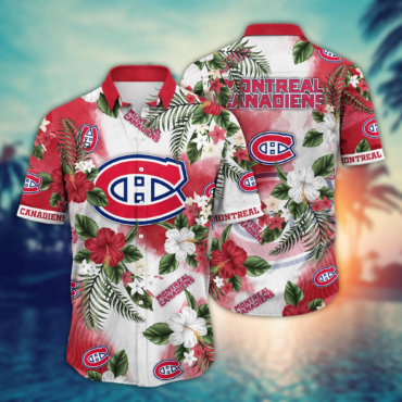Montreal Canadiens NHL Hawaiian Shirt Fresh Mowed Lawnstime Aloha Shirt