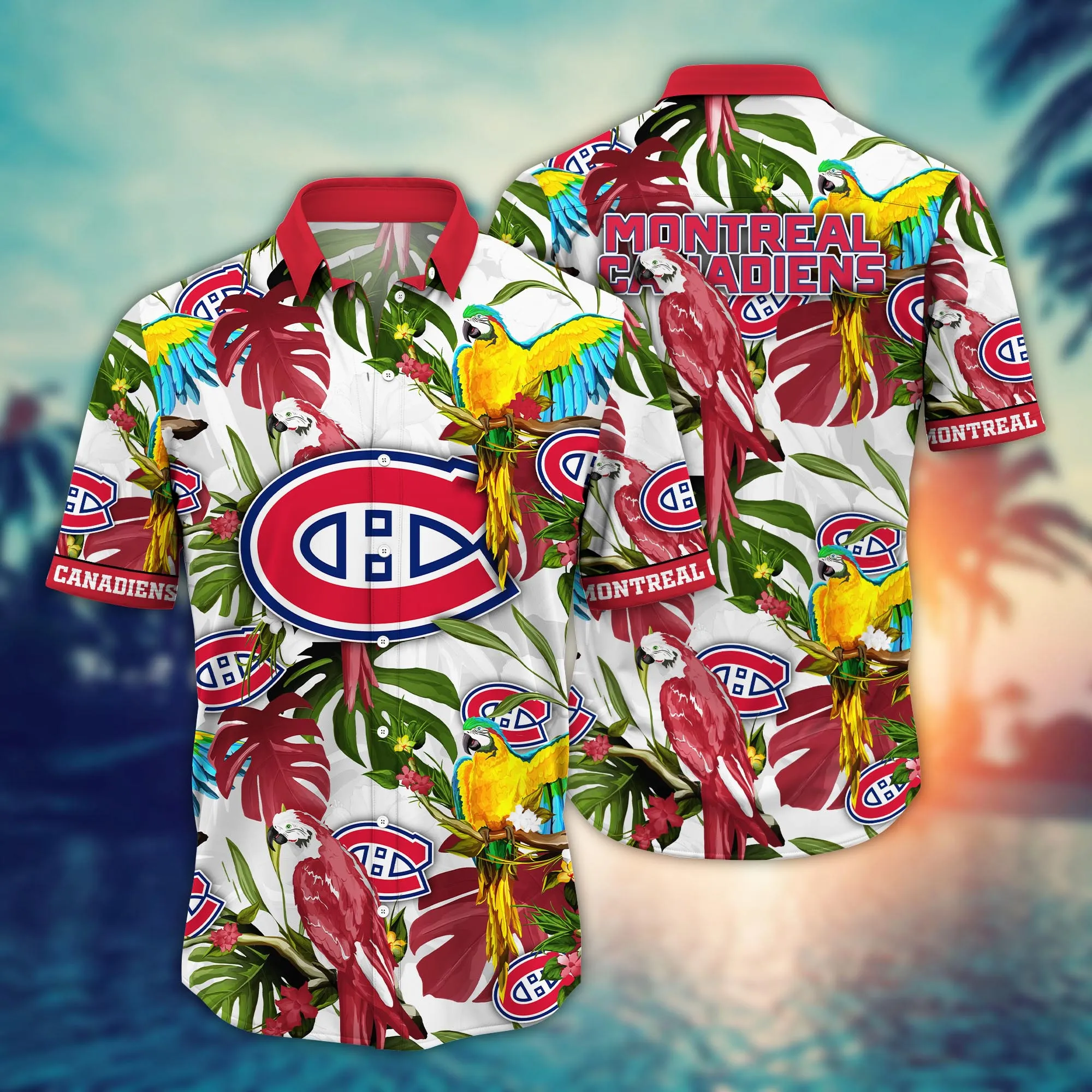 Montreal Canadiens NHL Hawaiian Shirt Sun Raystime Aloha Shirt