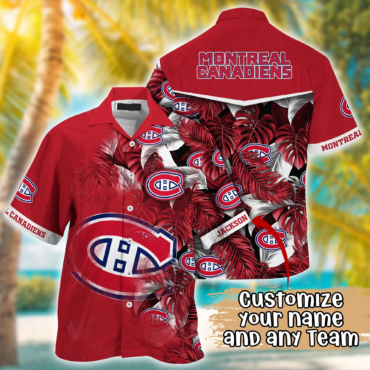 Montreal Canadiens NHL Summer Hawaii Shirt And Tshirt Custom Aloha Shirt