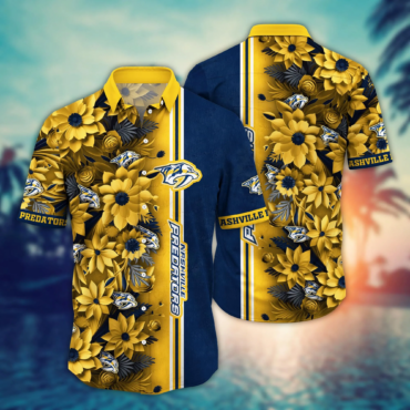 Nashville Predators NHL Hawaiian Shirt Custom Golden Hour Aloha Shirt