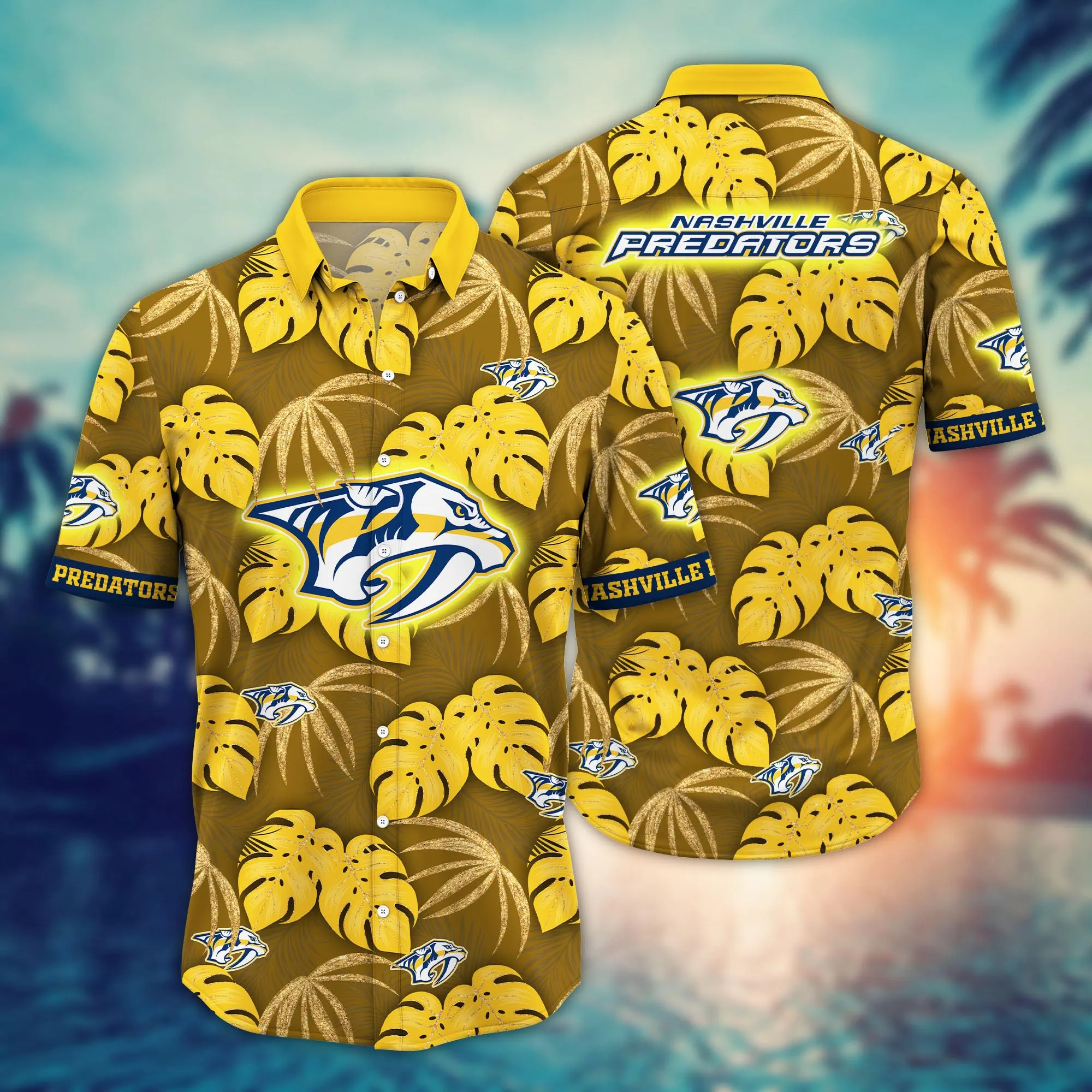 Nashville Predators NHL Hawaiian Shirt Sunlit Aloha Shirt