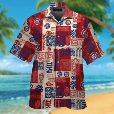 Washington Nationals Hawaiian Short Sleeve Tropical Shirt