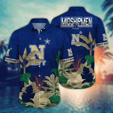 Navy Midshipmen Ncaa Hawaiian Shirt Pool Days Aloha Shirt