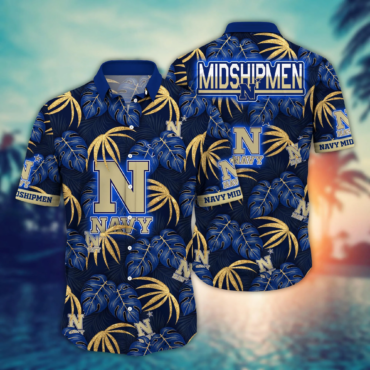 Navy Midshipmen Ncaa Hawaiian Shirt Water Sports Aloha Shirt