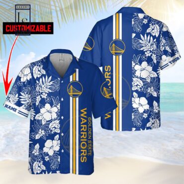 Golden State Warriors Custom Name Tropical Flowers Hawaiian Shirt