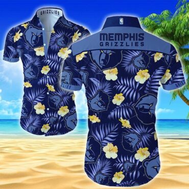 Memphis Grizzlies Tropical Flowers New Design Hawaiian Shirt