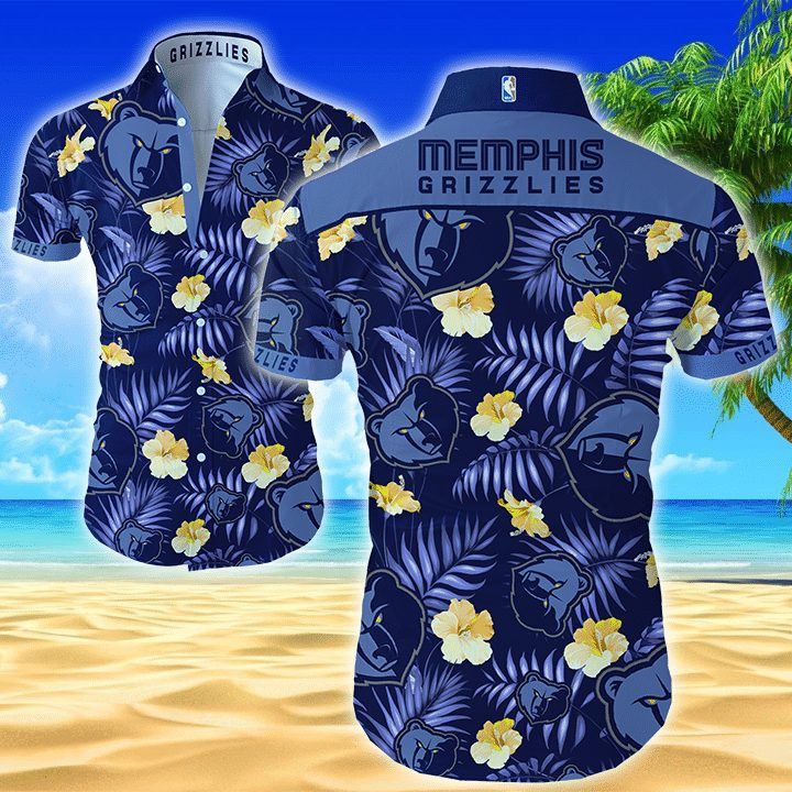 Memphis Grizzlies Tropical Flowers New Design Hawaiian Shirt