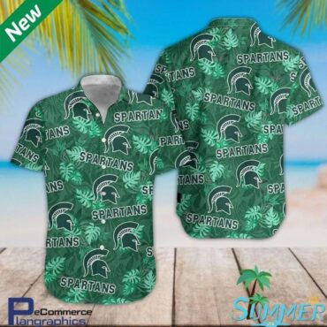 Michigan State Spartans Green Trendy Hawaiian Shirt Aloha Shirt