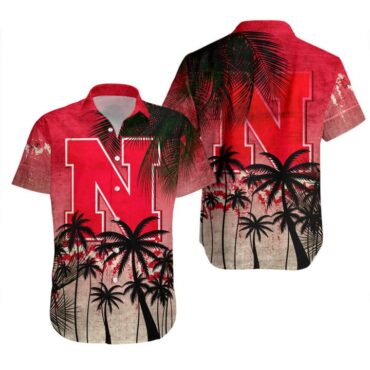 Nebraska Cornhuskers Coconut Tree Trendy Hawaiian Shirt Aloha Shirt