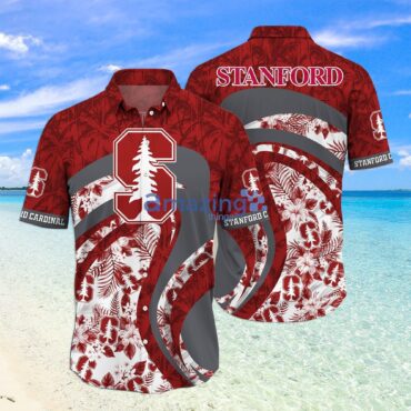 Stanford Cardinal Tropical Flower Hawaiian Shirt V1
