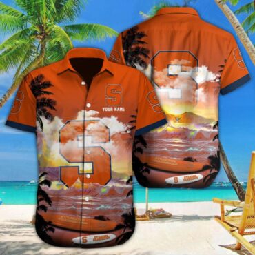 Syracuse Orange Sea Custom Name Hawaiian Shirt