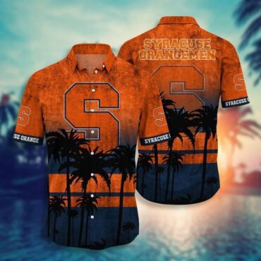 Syracuse Orange Tropical Coconut Tree Hawaiian Shirt
