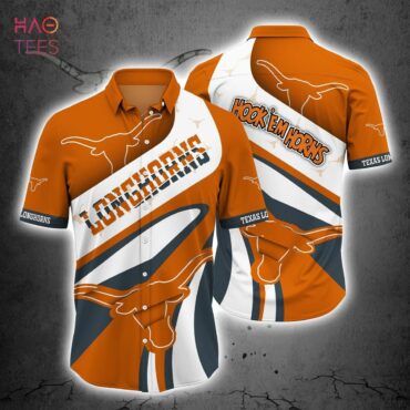 Texas Longhorns Orange White New Design Hawaiian Shirt