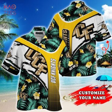 Ucf Knights Custom Name Green Gold Hawaiian Shirt