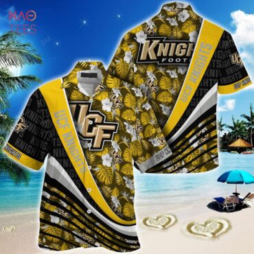 Ucf Knights Gold Black Hawaiian Shirt