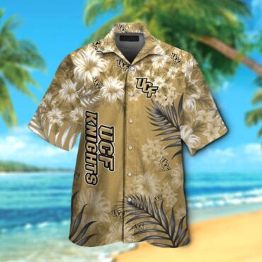 Ucf Knights Gold Flowers Hawaiian Shirt