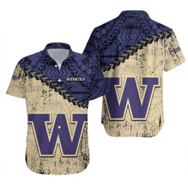 Washington Huskies Purple Gold Trendy Hawaiian Shirt Aloha Shirt
