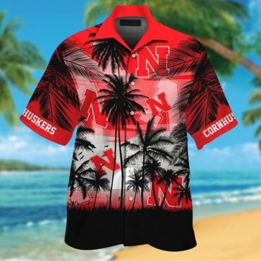 Nebraska Cornhuskers Hawaiian Short Sleeve Button Up Tropical Shirt